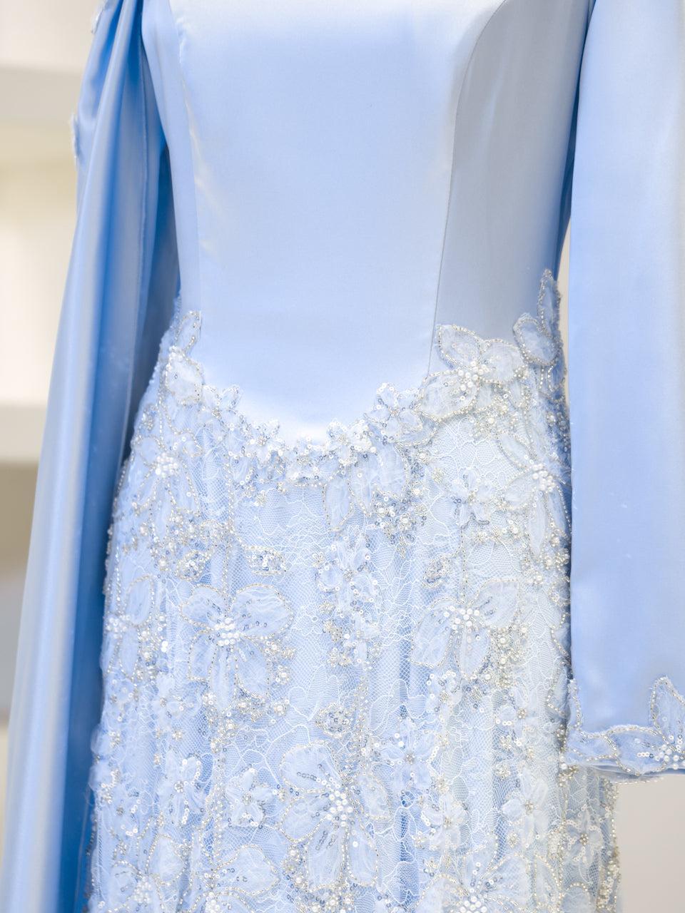 Pera Blue Couture Dress – image 4