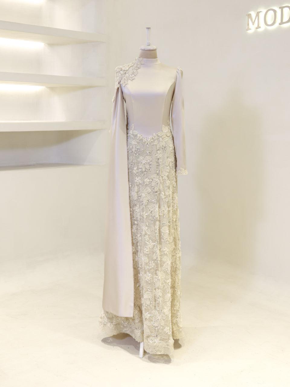 Pera Beige Couture Dress – image 1