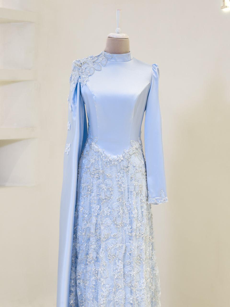 Pera Blue Couture Dress – image 1