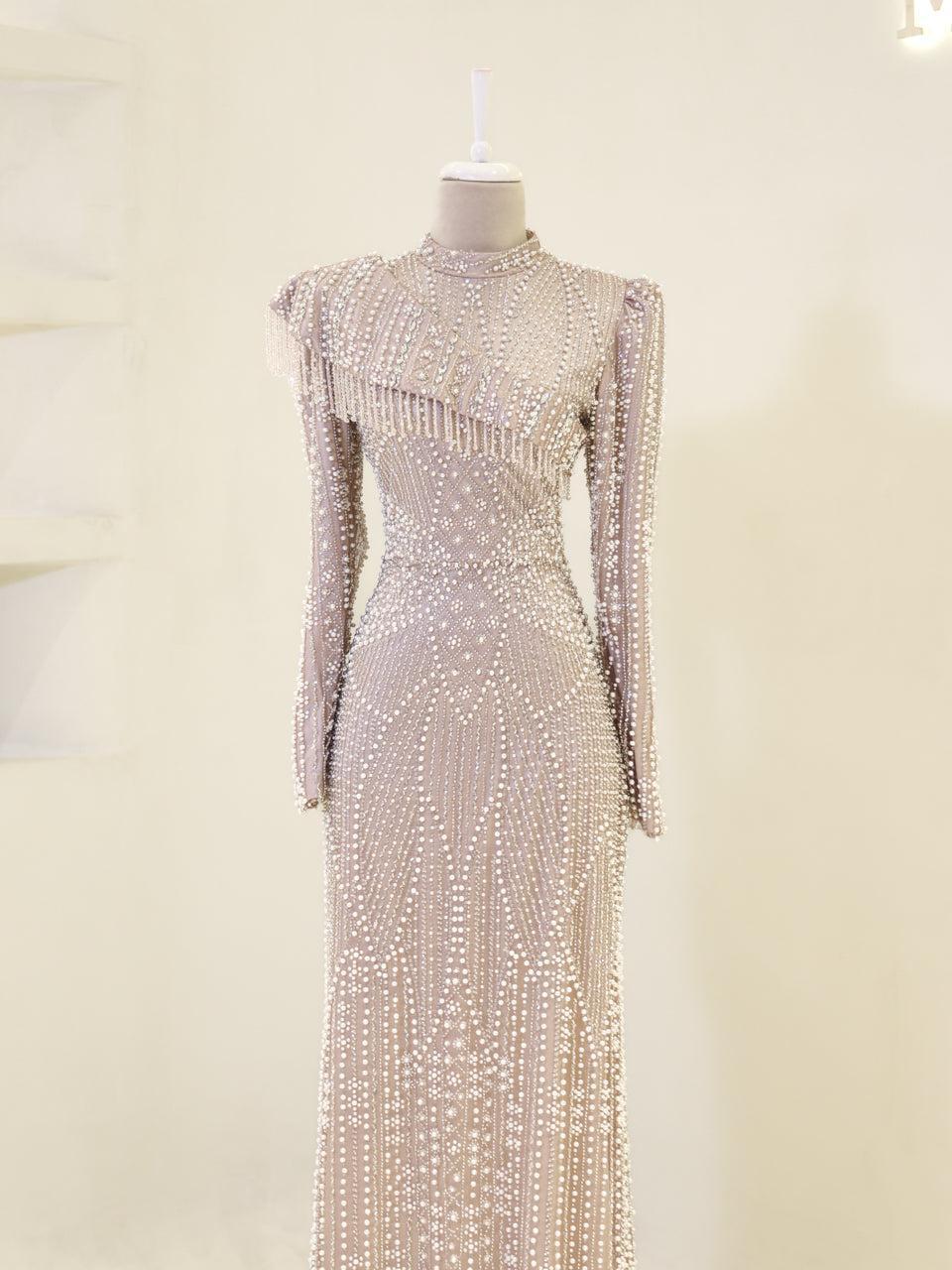 Nadia Evening Dress - Powder Pink
