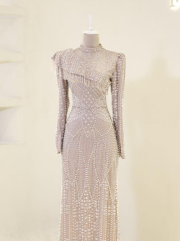 Nadia Evening Dress - Powder Pink