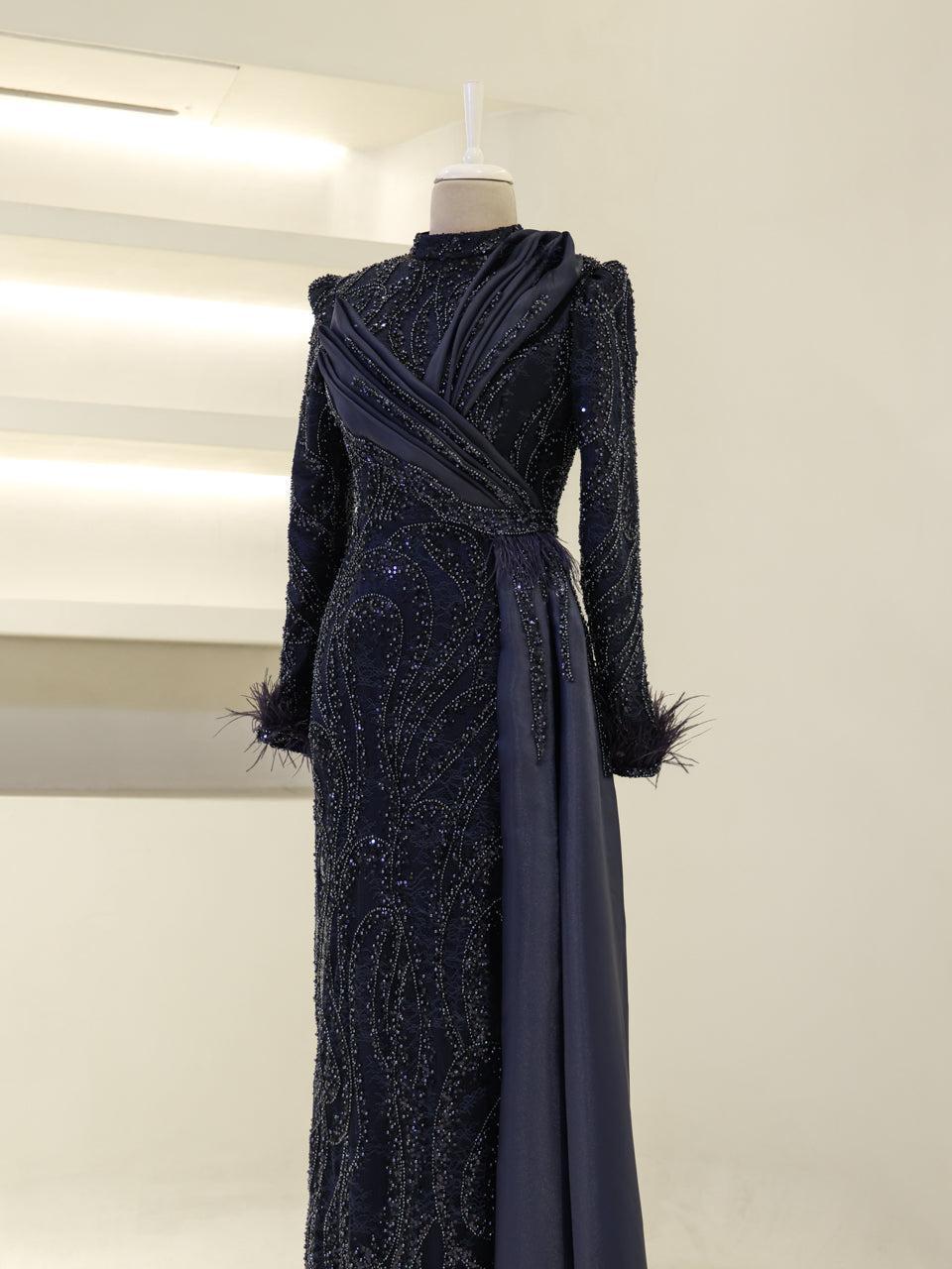 Lavessa Evening Dress - Navy - view 3