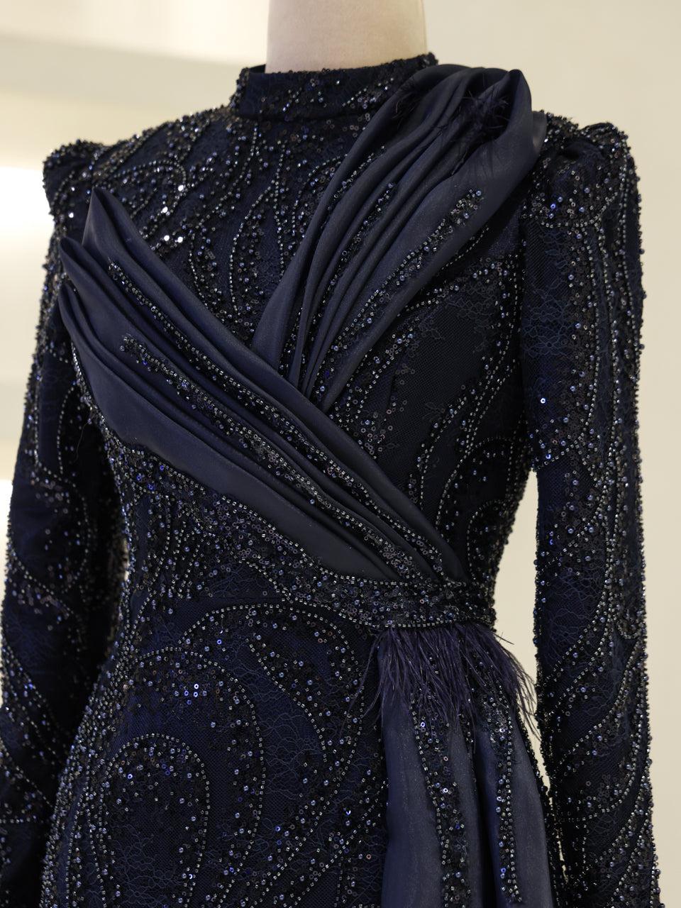 Lavessa Evening Dress - Navy - view 4