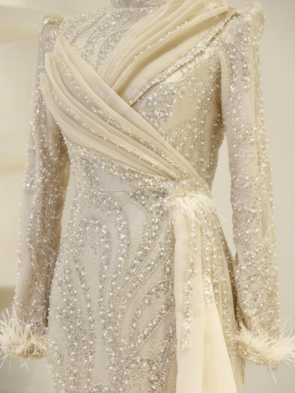 Lavessa Evening Dress - Beige - view 4