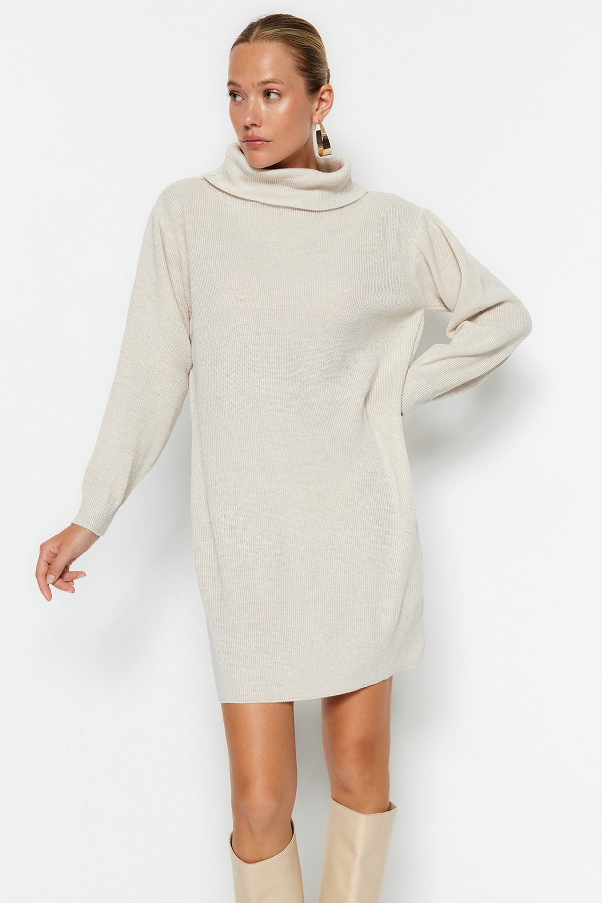 Stone Knit Oversized Mini Dress