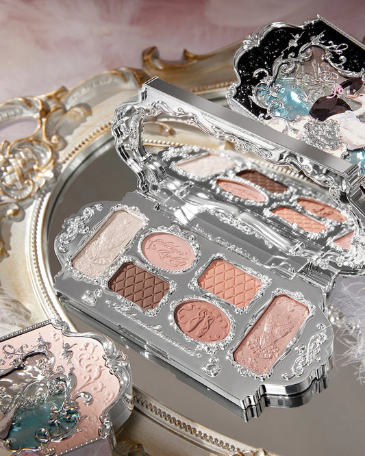 Turkiye Flower Knows Swan Ballet Eyeshadow Palette Matte Fine Shimmer Pearl Face Palette 6 Colour Glitter Eye Shadow