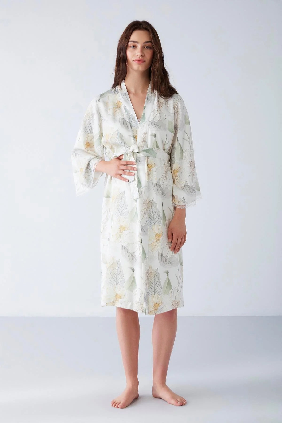 Floral Soft Touch Maternity Robe