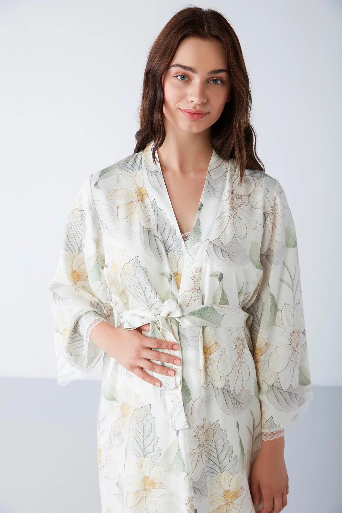 Floral Soft Touch Maternity Robe