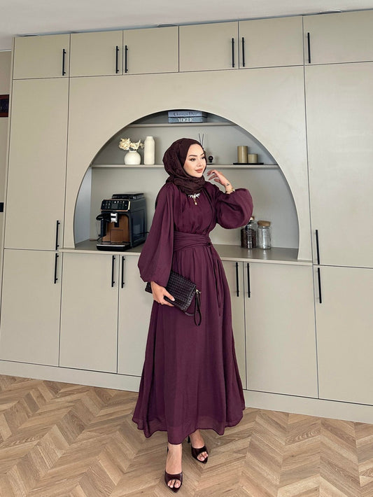 Tulle Mulberry Maxi Dress