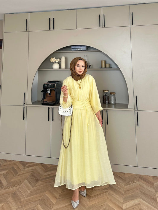 Tulle Maxi Yellow Dress