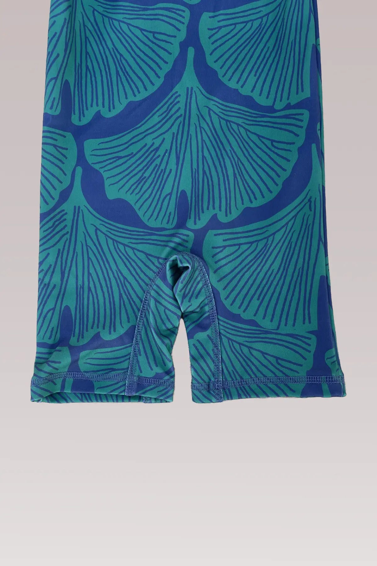 Leaf Pattern Kids Swimsuit - Indigo